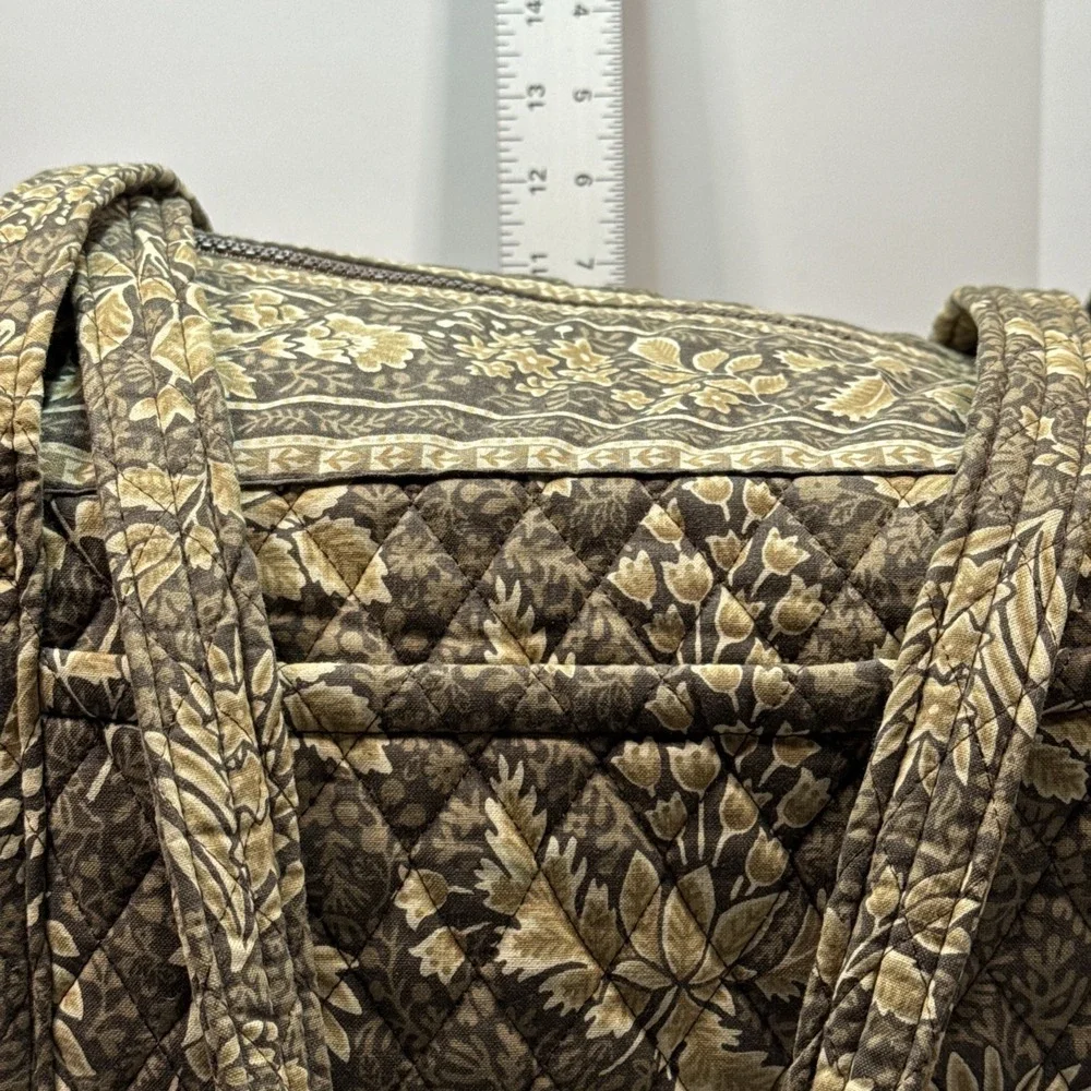 Vera Bradley Vintage Original Java Brown 1998 Large Tote Bag Travel Gym Baby